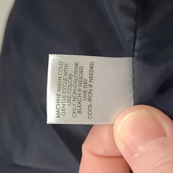 CJ Banks SZ X Blazer Open Front Jacket Navy Blue & White Lined - Picture 9 of 9